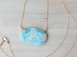 K14GF larimar necklace oval
