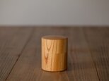 【再入荷】ろくろ挽きの欅の木の茶筒（小）の画像