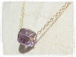 キューブ*ローズアメジスト*ネックレス　14ｋｇｆ