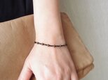 送料無料 Black × brown グラスビーズブレスレット