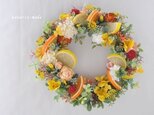 orderAさま　白いマムのリース・シトラスとナッツのリース