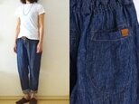 【受注制作】インディゴリネンデニム　ゆるりパンツ