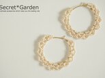 SugarCrochet　ピアス（クリーム色）