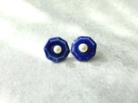 jewel pottery pierce/earring(八角）青の画像