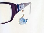 眼鏡チャーム 蝶（ﾌﾞﾙｰ）