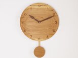木製 振り子時計　楢材7の画像