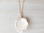 K14GF flower petal pearl & herkimer necklaceの画像