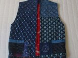 絣いろいろ刺し子ベスト