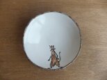 小皿№１　ネコ(帽子とマフラー)の画像