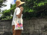 花柄 手染め エコバッグ Bingata my bag "Flowering"の画像