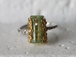 アンティークスタイル＊グリーンアクアマリン　指輪＊17号