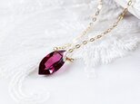 [K10YG]ロードライトガーネット*マーキスファセットカットネックレス