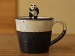※受注制作 昭和の銀幕スター気取りパンダ　蓋付マグカップの画像
