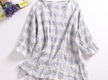 f52616(再販4)チェック柄　コットン100％　ブラウス　トップス