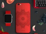 ★Floral★【全面保護強化ガラスフィルム付き】iPhone ケース iPhone全機種対応 スマホケース 赤の画像