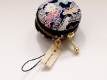 大人の華やぎ菊の花 きものマカロンケース(丸型)の画像