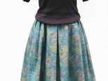 大島紬リメイク：タックスカート　