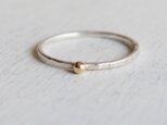 【再販】- K10/SV - Textured Ring w/ Gold Grainの画像