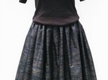 大島紬リメイク：タックスカート　