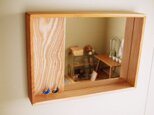 木製 箱鏡　欅（ケヤキ）材9の画像