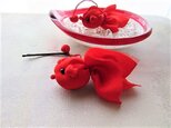 ★ちりめん細工　★金魚の髪飾り
