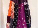 KIMONOスカート　花柄パープル　1の画像