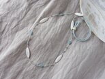 Marquise Long Necklace（White-Blue）の画像