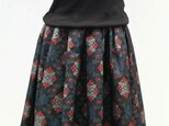 大島紬リメイク：タックスカート　