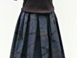 大島紬リメイク：タックスカート　
