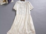 （再販）7月キャンペン限定品　数限定10日発送　送料無料　重工刺繍裾　ワンピース　ベージュf71321