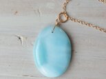 【SALE】K14GF larimar necklace ovalの画像