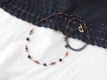 Navy×Orange Long Necklaceの画像