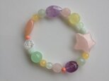 天然石ブレスレット　イチゴのお星さま