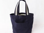 キャンバストートBAG(ネイビー&ストライプ)の画像