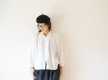 Linen gather blouse LADY'S OFF/Wの画像