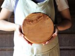 wooden serving board (small round)の画像