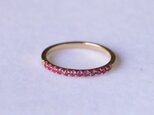 red ruby＊K10YG ＊指輪 11号　ハーフエターナル