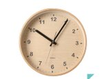 KATOMOKU plywood wall clock ナチュラル 電波時計 連続秒針 km-34MRC φ252mmの画像