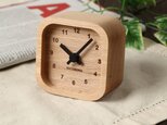 KATOMOKU muku mini clock 四角 黒 km-25BKの画像