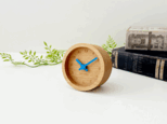 KATOMOKU muku mini clock 丸 青 km-26BLの画像
