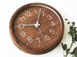 KATOMOKU muku clock 2 ウォールナット km-46WARC 電波時計 木製 無垢材の画像