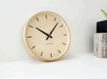KATOMOKU plywood clock 5 ナチュラル km-50NARC 電波時計 木製 曲げわっぱの画像