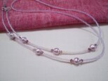眼鏡チェーン（スワロと淡水パール）