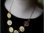 【イタリア製　ゴールドディスク　ネックレス】