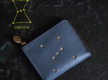 Ｌ字ファスナー 財布（ ORION ナイトブルー）オリオン 星 コンパクト 牛革の画像