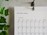 2018 Simple in Shigons A4 縦型/Calendarの画像