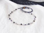 Navy×Gray Long Necklaceの画像