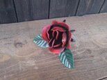 【受注製作】アイアン製 薔薇 飾り 表札周り門柱アクセントアンティーク調外壁鉄製ウォールアクセサリーローズ壁飾りリーフの画像