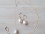 【復刻セール♡】K14GF water pearl pierce & necklace setの画像