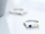 サファイア パール リング シルバー925